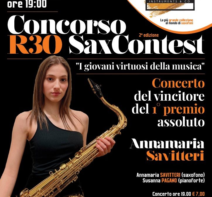 Concerto della vincitrice del R30 SaxContest2022